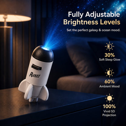 ✨BVJ® Smart Wi-Fi Rocket Star Projector Night Light—💝Create a magical galaxy, ocean, and starry-sky atmosphere for bedrooms, kids’ rooms, and relaxing nights.