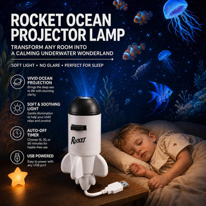 ✨BVJ® Smart Wi-Fi Rocket Star Projector Night Light—💝Create a magical galaxy, ocean, and starry-sky atmosphere for bedrooms, kids’ rooms, and relaxing nights.