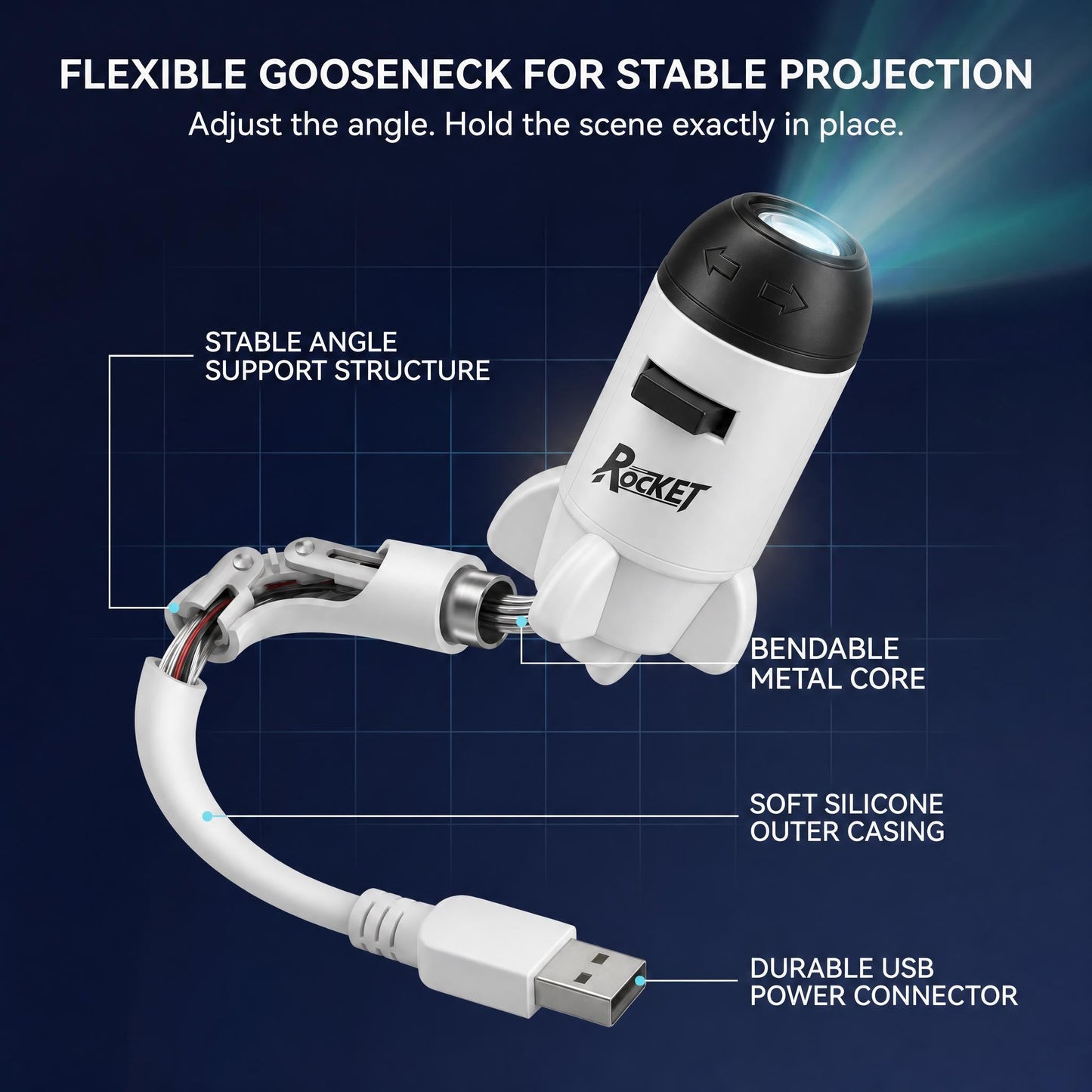 ✨BVJ® Smart Wi-Fi Rocket Star Projector Night Light—💝Create a magical galaxy, ocean, and starry-sky atmosphere for bedrooms, kids’ rooms, and relaxing nights.