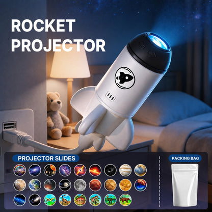 ✨BVJ® Smart Wi-Fi Rocket Star Projector Night Light—💝Create a magical galaxy, ocean, and starry-sky atmosphere for bedrooms, kids’ rooms, and relaxing nights.