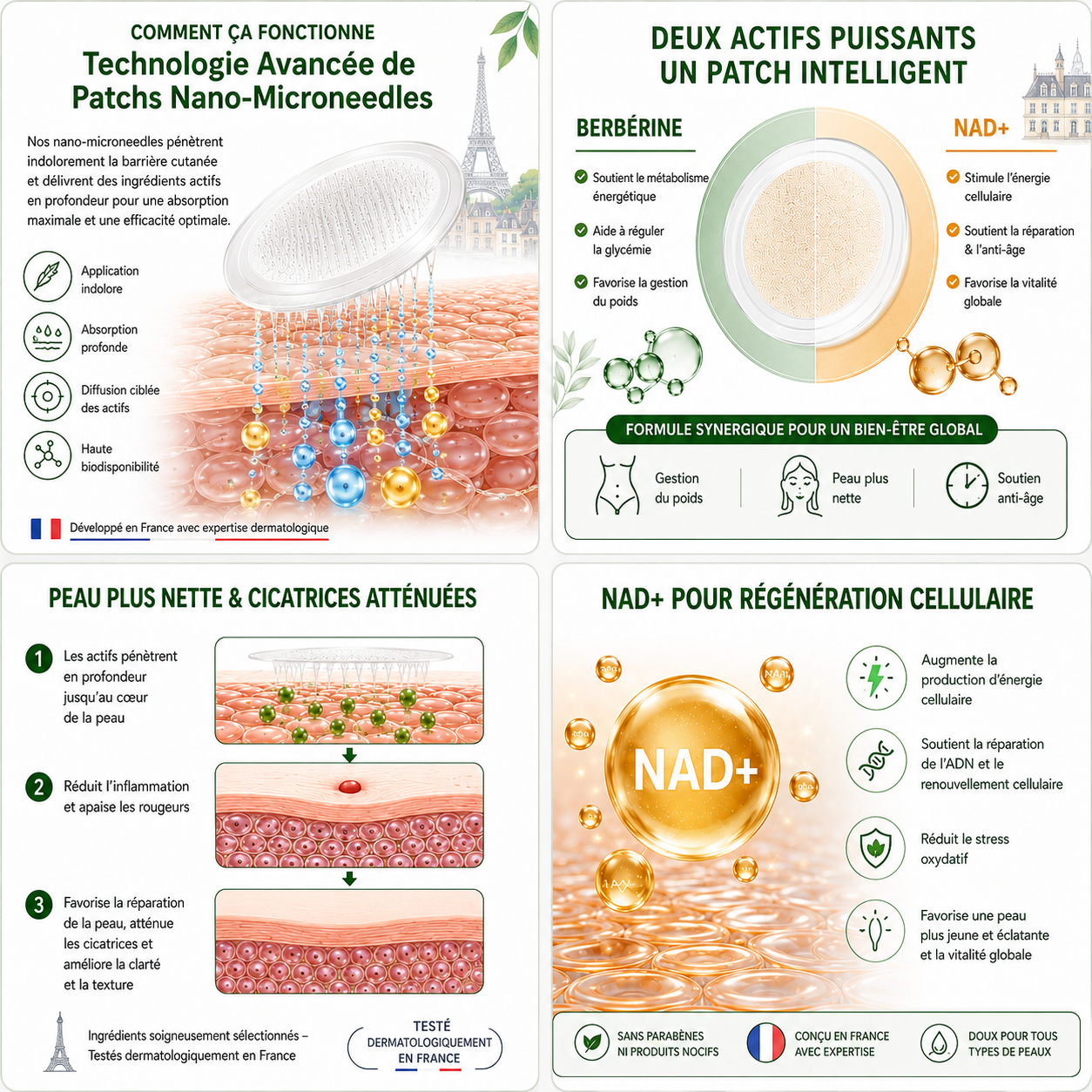 𝑩𝒐𝒖𝒕𝒊𝒒𝒖𝒆 𝒐𝒇𝒇𝒊𝒄𝒊𝒆𝒍𝒍𝒆 🇫🇷| 𝖲𝗎𝗋𝗀𝗈ᴎ𝗂𝗑® 📍𝐏𝐚𝙩𝙘𝙝 𝗡ano-Microneedles Avancé 10-en-1 Moringa · 𝘽𝙚𝙧𝙗é𝙧𝒊𝒏𝒆 × NAD⁺Une seule fois par jour, changements visibles en 7 jours Pour l’obésité, peau relâchée, diabète, apnée du sommeil, problèmes articulaires, et bien plus🍀